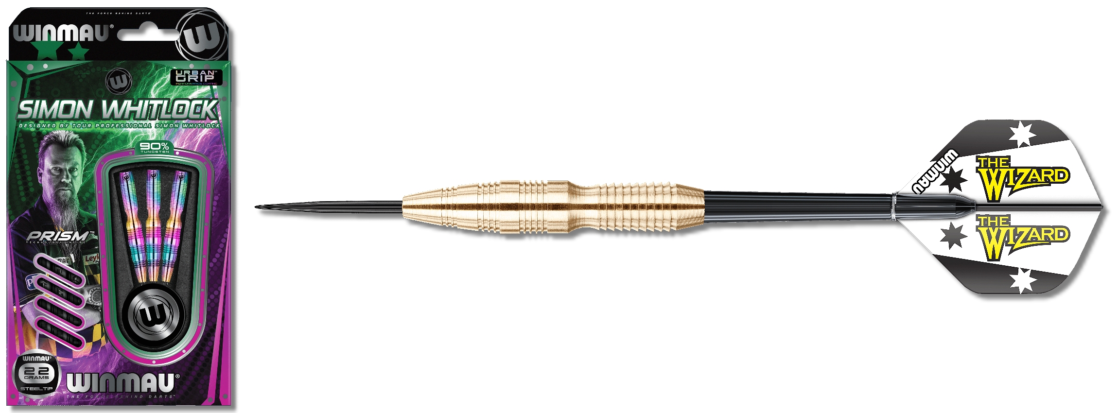 Steeldart Winmau S.Whitlock brass 1224-22g Dartpfeile