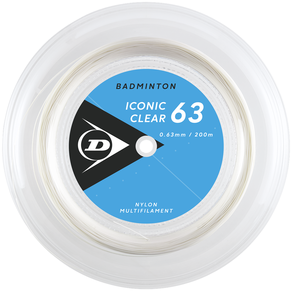 Dunlop Badmintonsaite ICONIC CLEAR 63 - 200M REEL