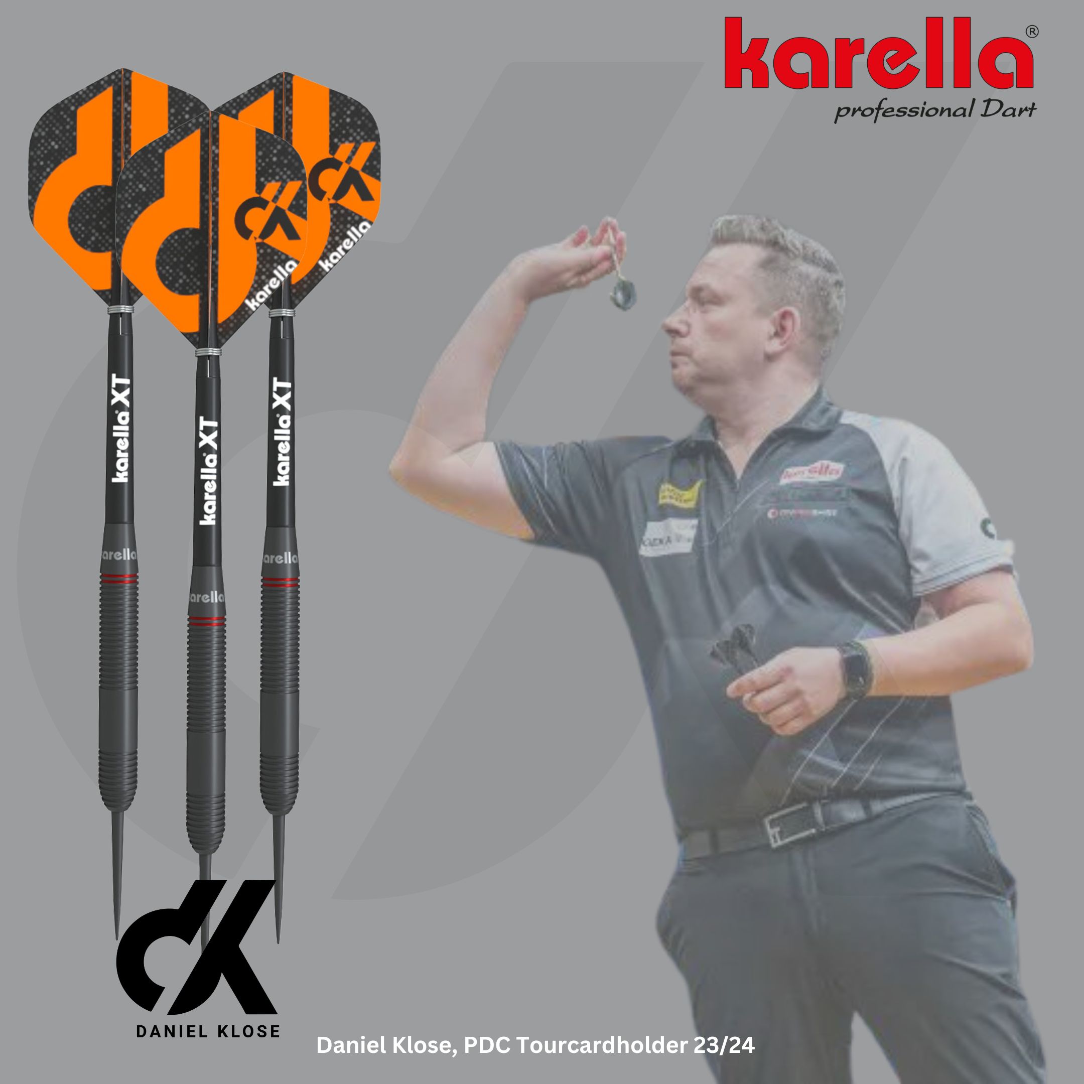 Steeldart Karella Daniel Klose  90% Tungsten, 24g Dartpfeile