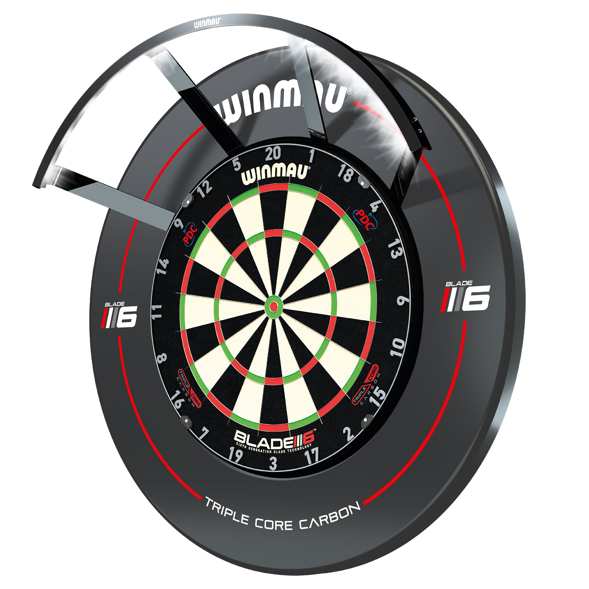 Winmau Polaris Dartboard Beleuchtung 8412 Winmau Set Triple Core Dartboard + Polaris Dartboard Beleuchtung + Pro-Line Surround