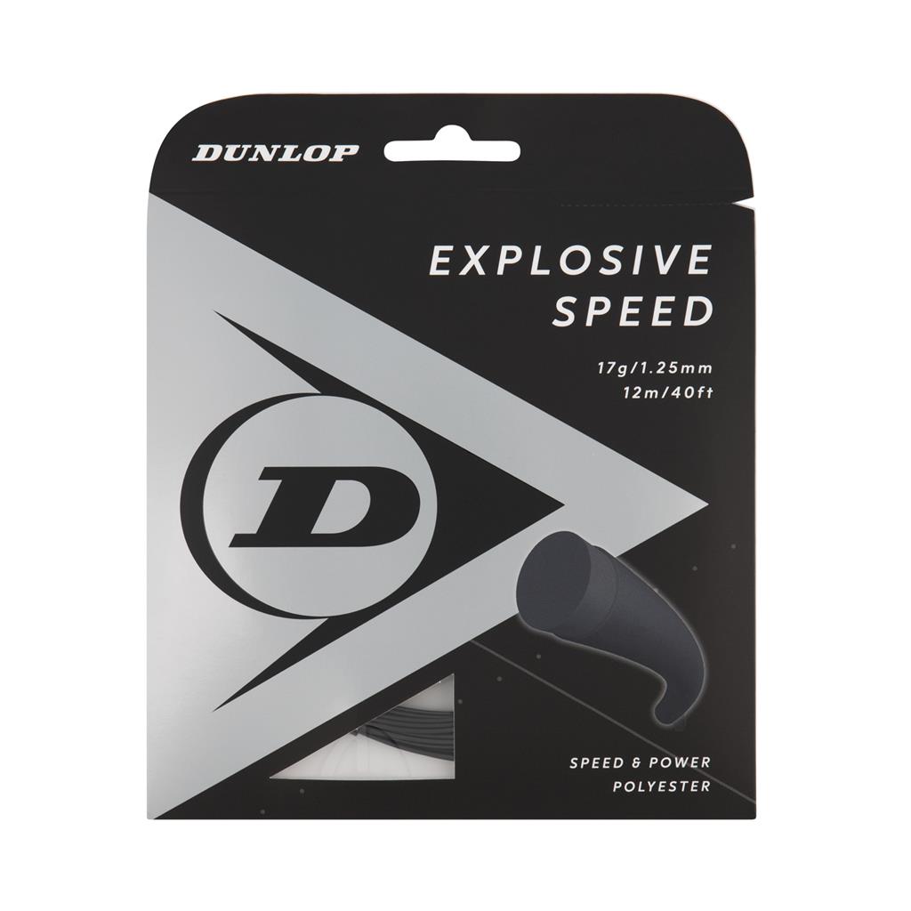 Tennis Saite EXPLOSIVE SPEED 17G schwarz 12M SET 1,25