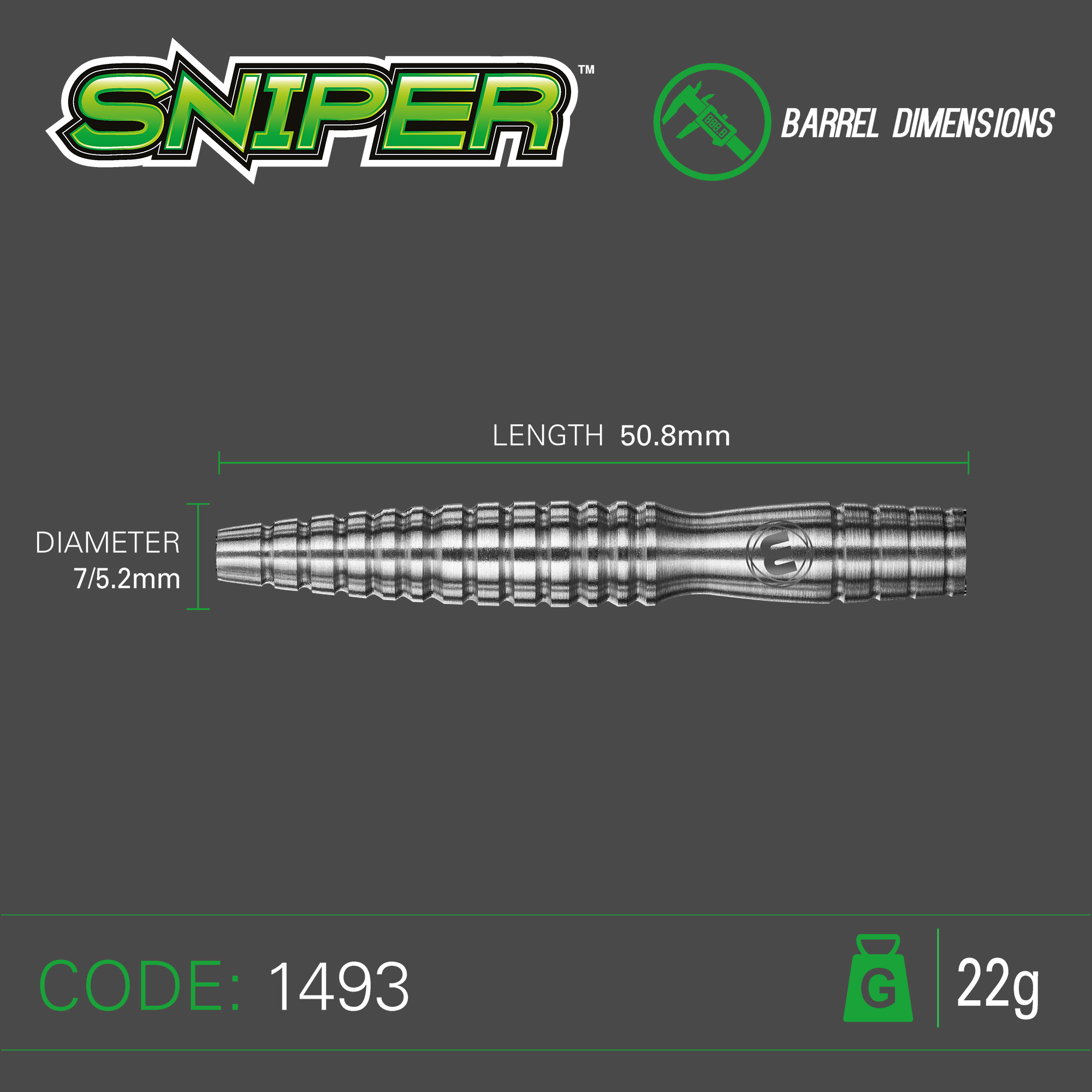 Steeldart Winmau Sniper 1008-22g Dartpfeile
