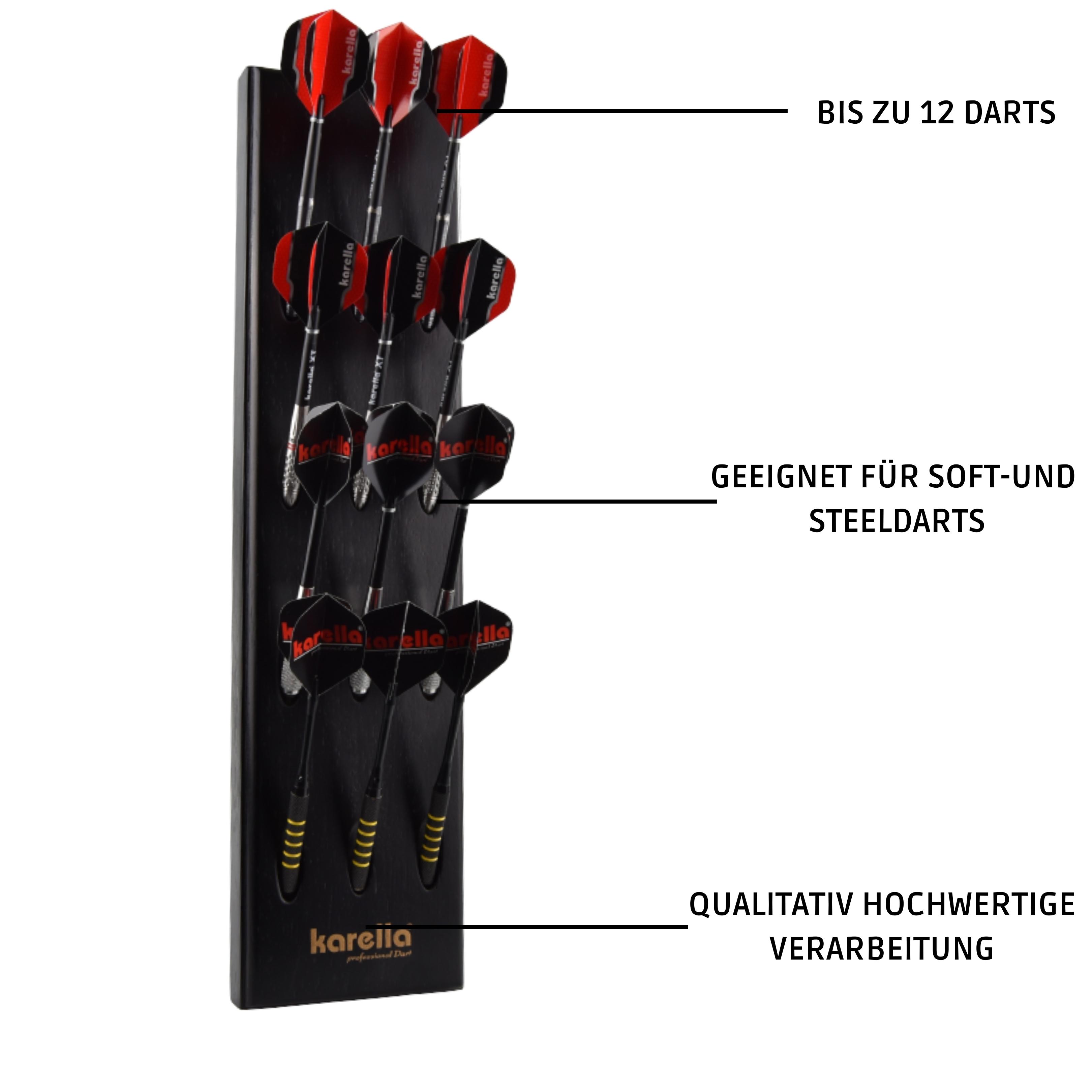 Darthalter Karella Ultimo aus Holz für 12 Dartpfeile