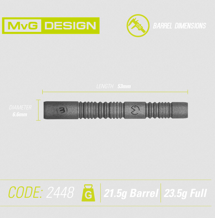 Softdart Winmau MvG Exact 2448-23,5g