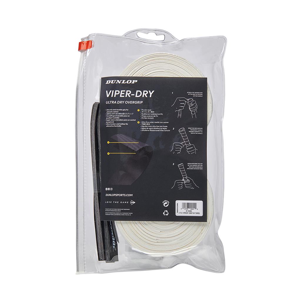 Griffbänder VIPERDRY OVERGRIP WHITE 30PCS REEL