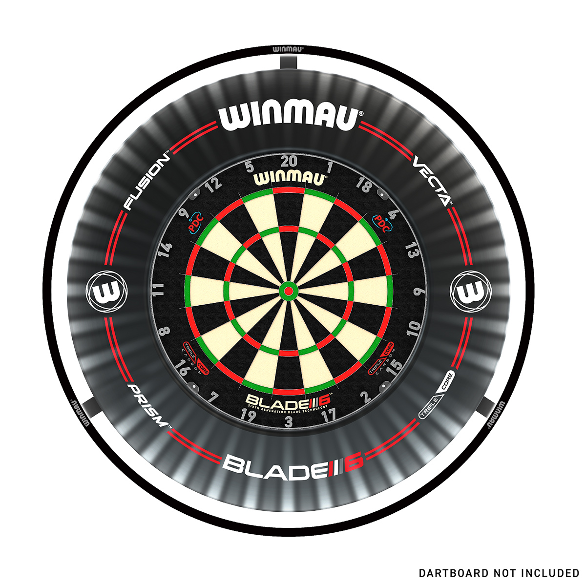 Winmau Dartboard Beleuchtung Plasma Light 4305 + Pro-Line Surround schwarz
