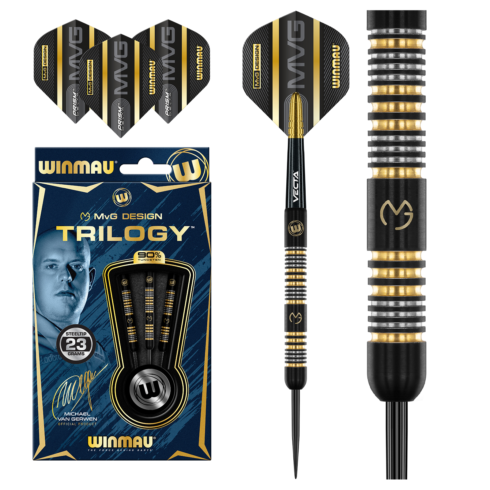 Steeldart Winmau MvG Trilogy 1481-23g Dartpfeile
