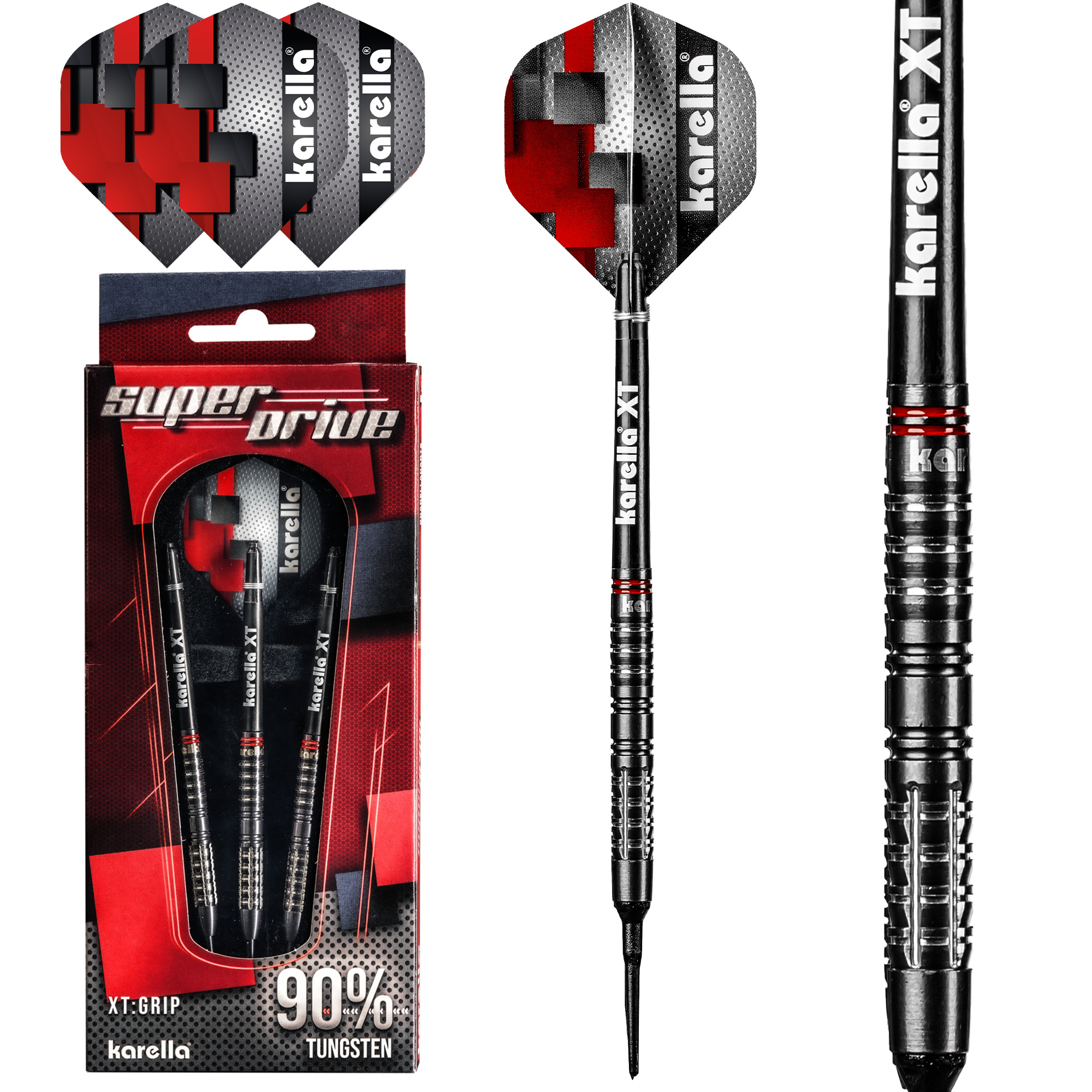 Softdart Karella SuperDrive 20g schwarz 90% Tungsten Dartpfeile