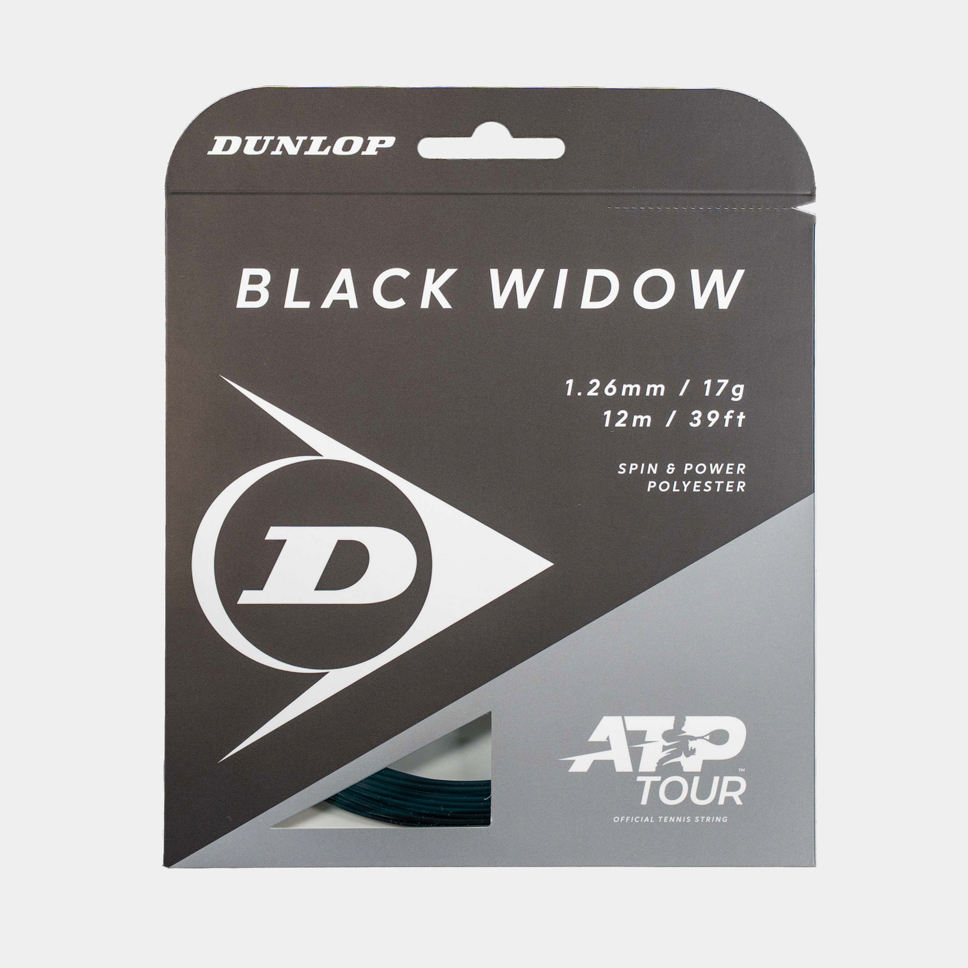 Dunlop Tennis Saite BLACK WIDOW 17G SET 1PC 1,26