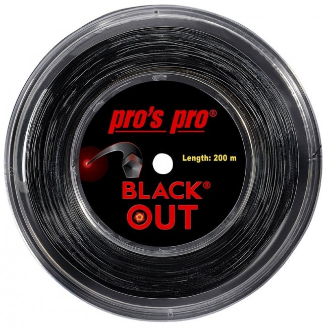 Pros Pro Tennissaite BLACKOUT 200 m Rolle schwarz 1,24 mm