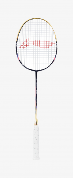 Li-Ning Badmintonschläger High Carbon HC1800 grau-gold bespannt