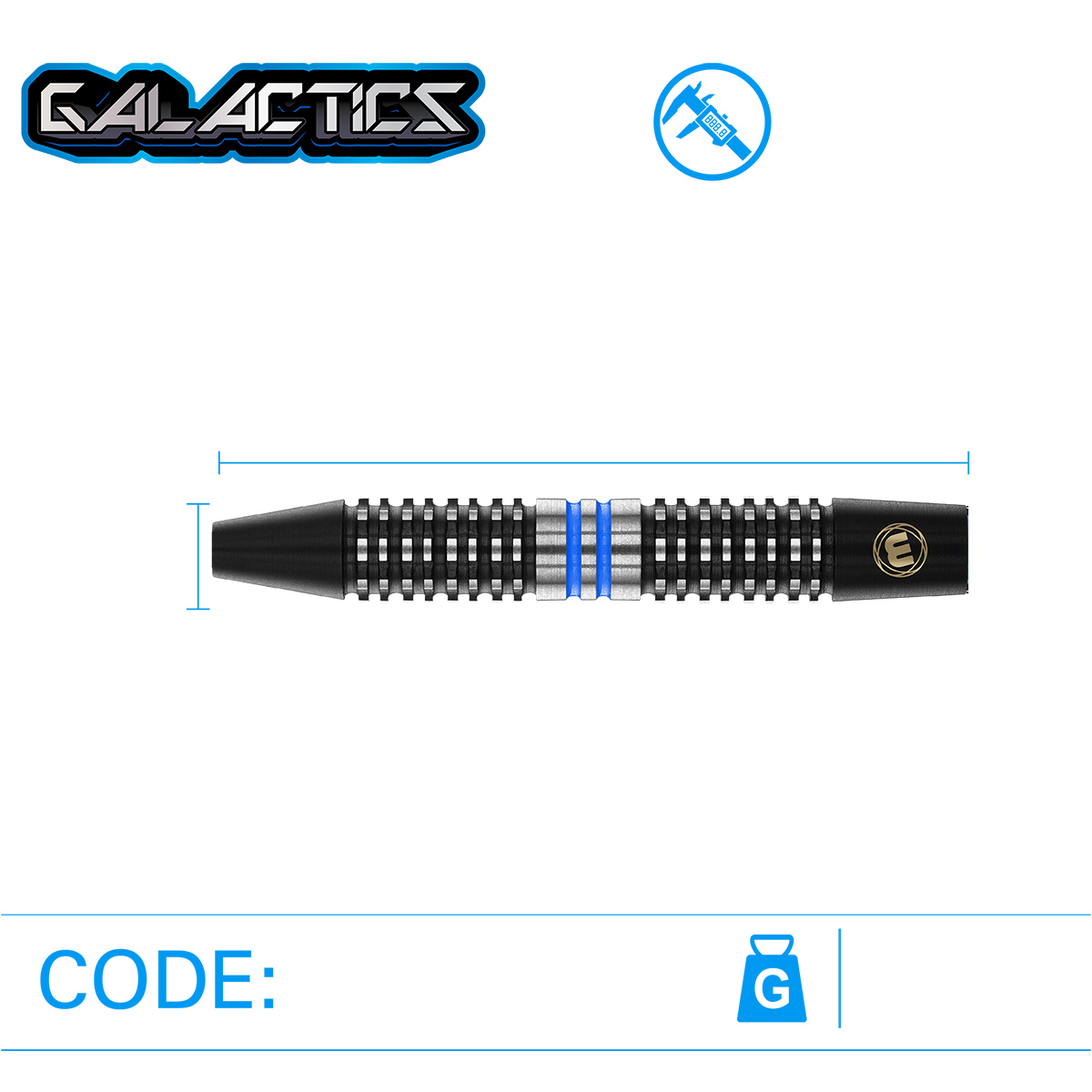 Winmau Steeldart Galactics 1526 24g Dartpfeile
