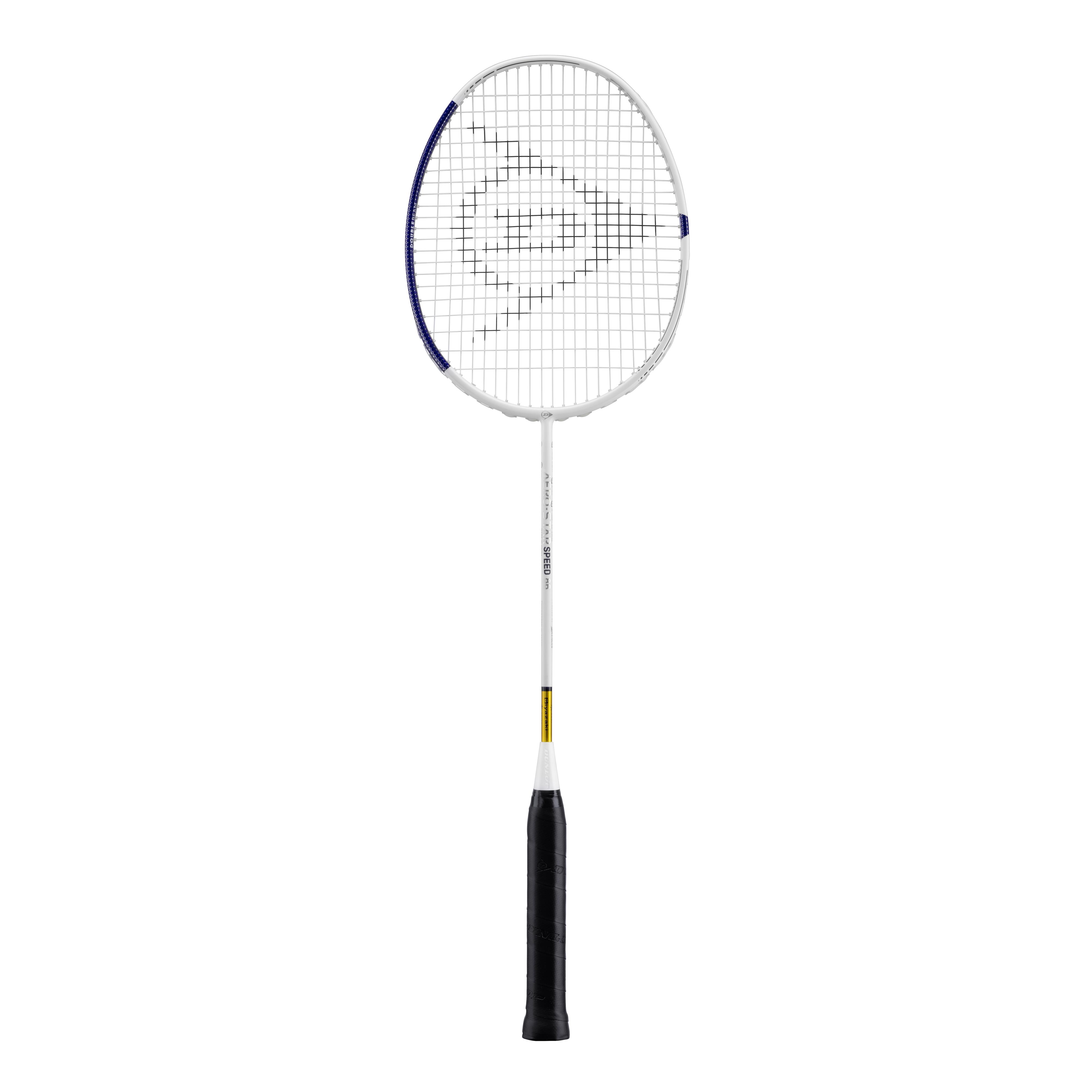 Badmintonschläger Aero-Star Speed 86 weiß/blau bespannt