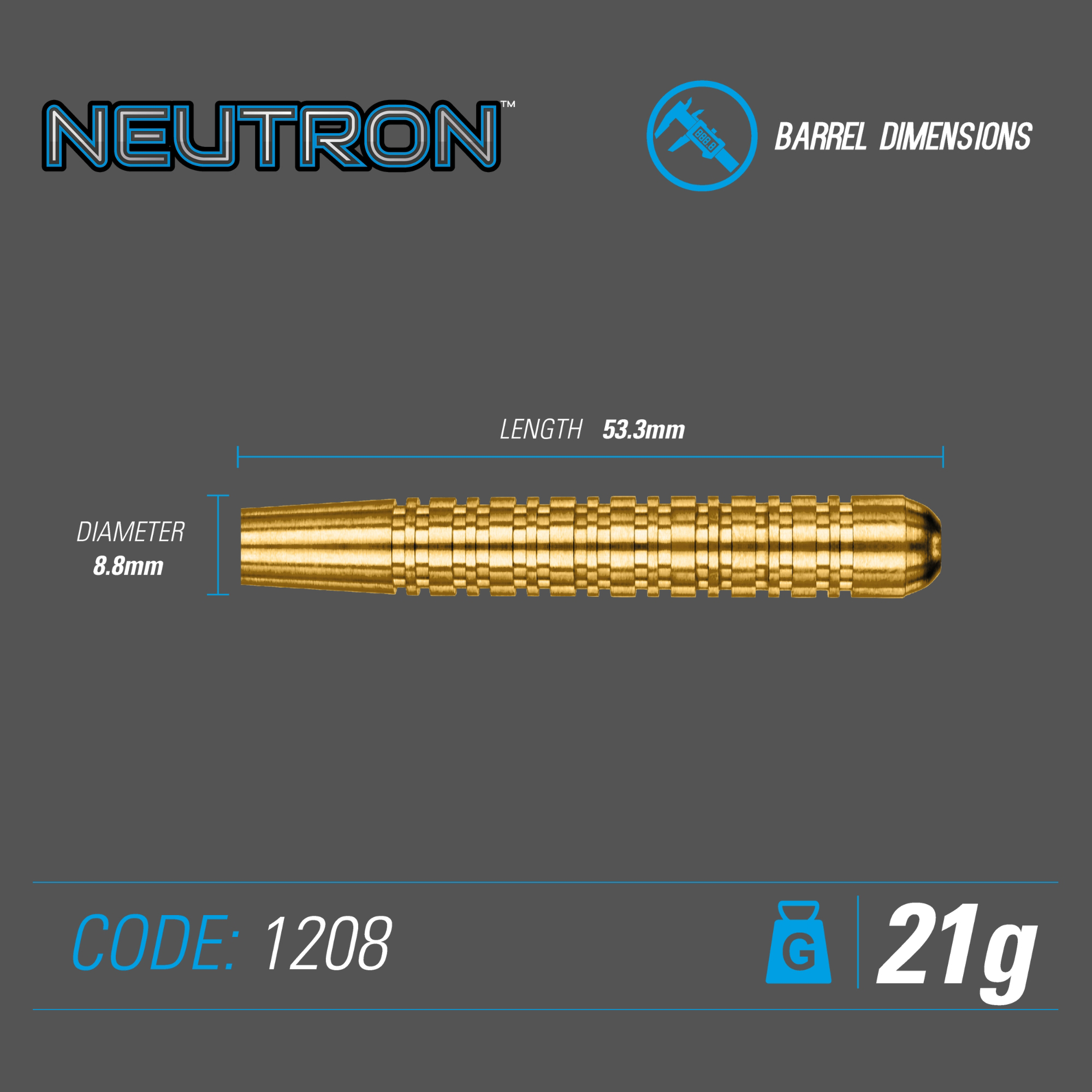 Steeldart Winmau Neutron 1208-21g Dartpfeile