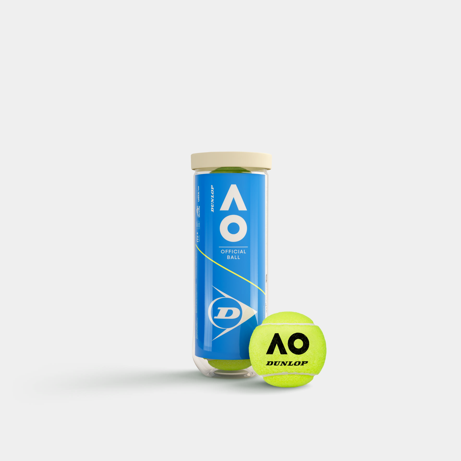 Dunlop Tennisball AUSTRALIAN OPEN 3 PET Tennisbälle 3er Dose