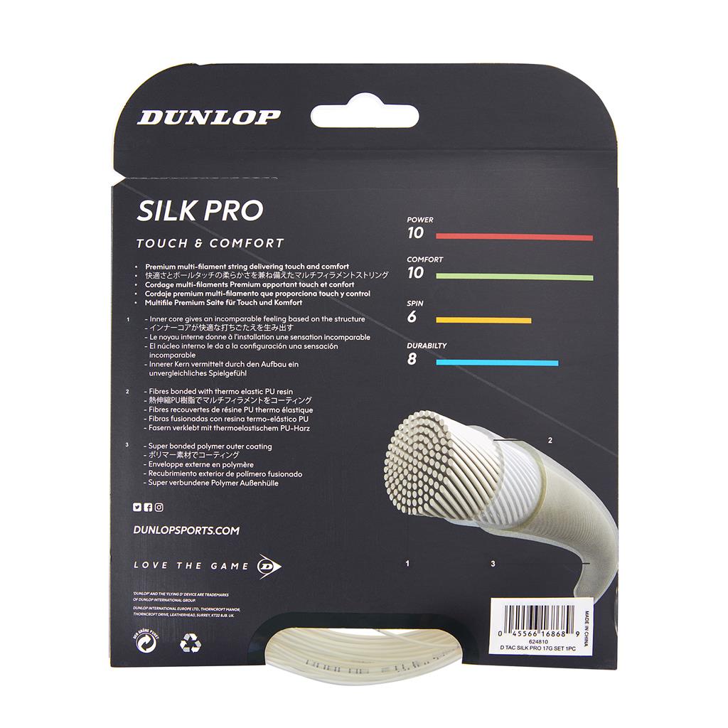 Dunlop Tennissaite SILK PRO 17G SET Tennis Saite
