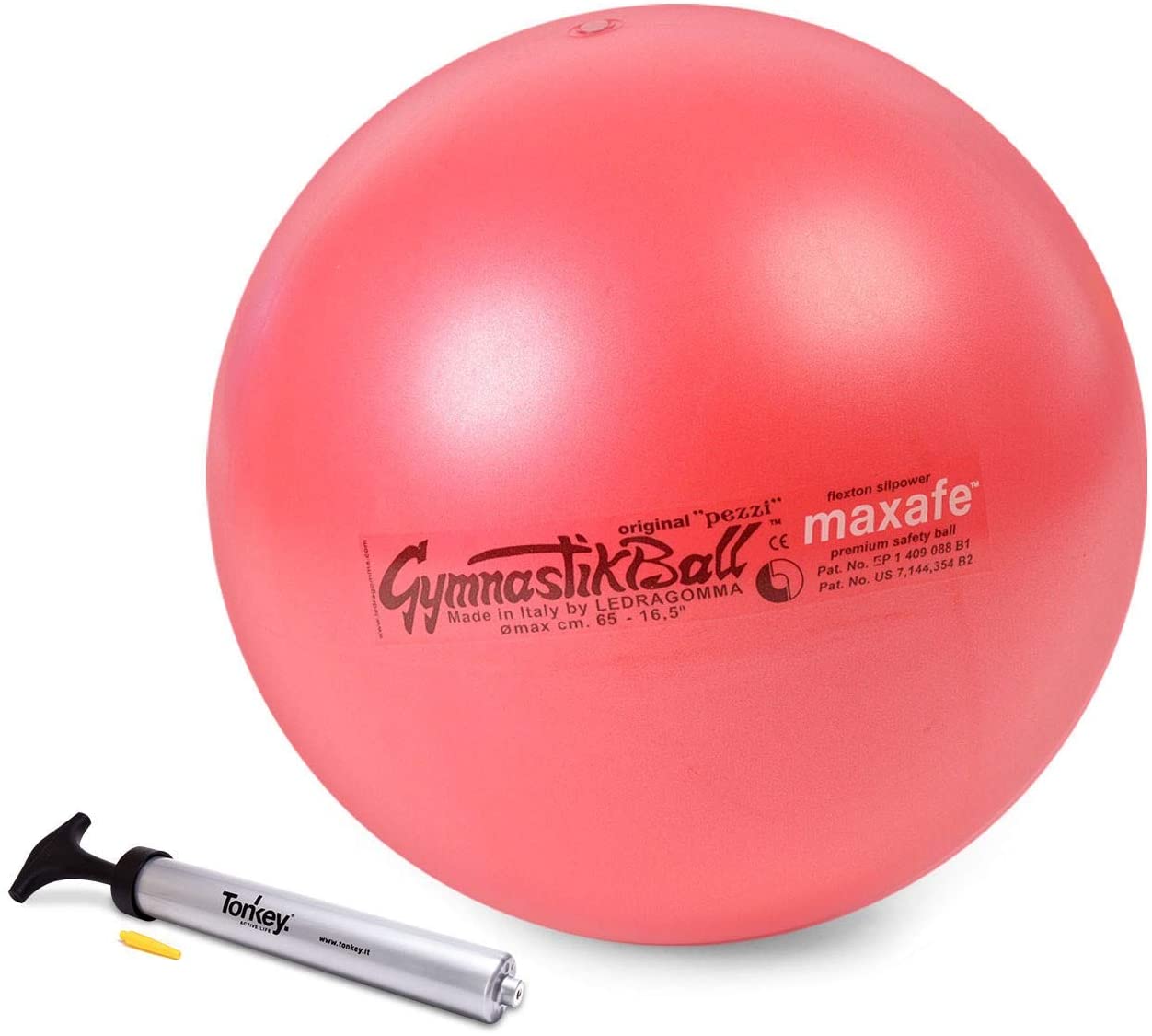 Original "PEZZI"® GymnastikBall MAXAFE® Kit2 75 cm rot