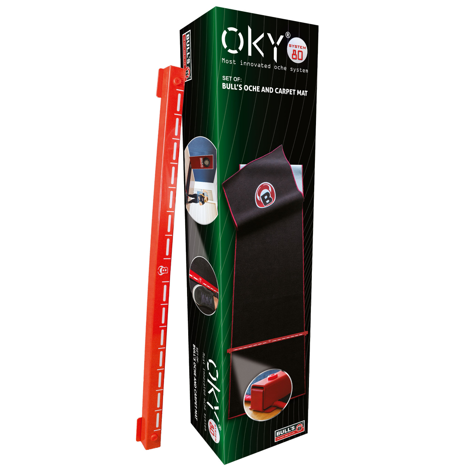 BULL'S Oky System Carpet Mat 80 Oche mit Dartteppich