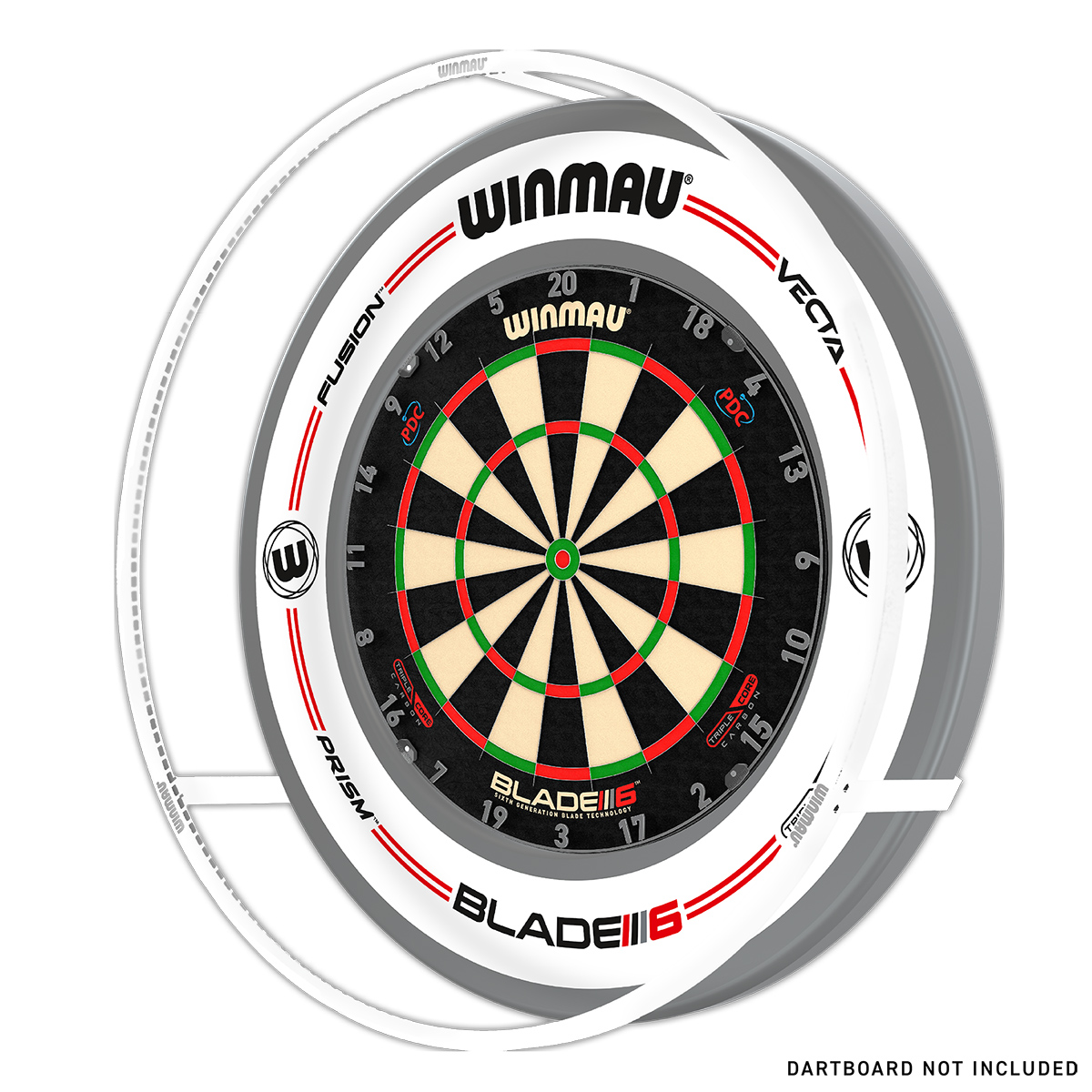 Winmau Dartboard Beleuchtung Plasma Light ICE Winmau Dartboard Beleuchtung Plasma Light ICE 4304 + Pro-Line Surround weiß