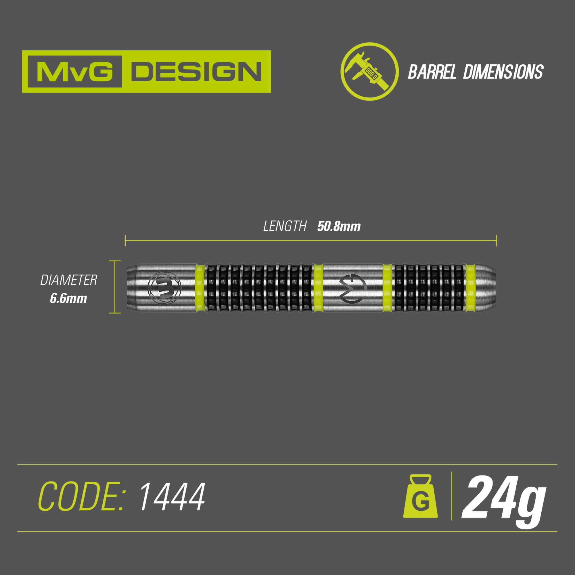 Steeldart Winmau MvG Aspire  1444-24g Dartpfeile