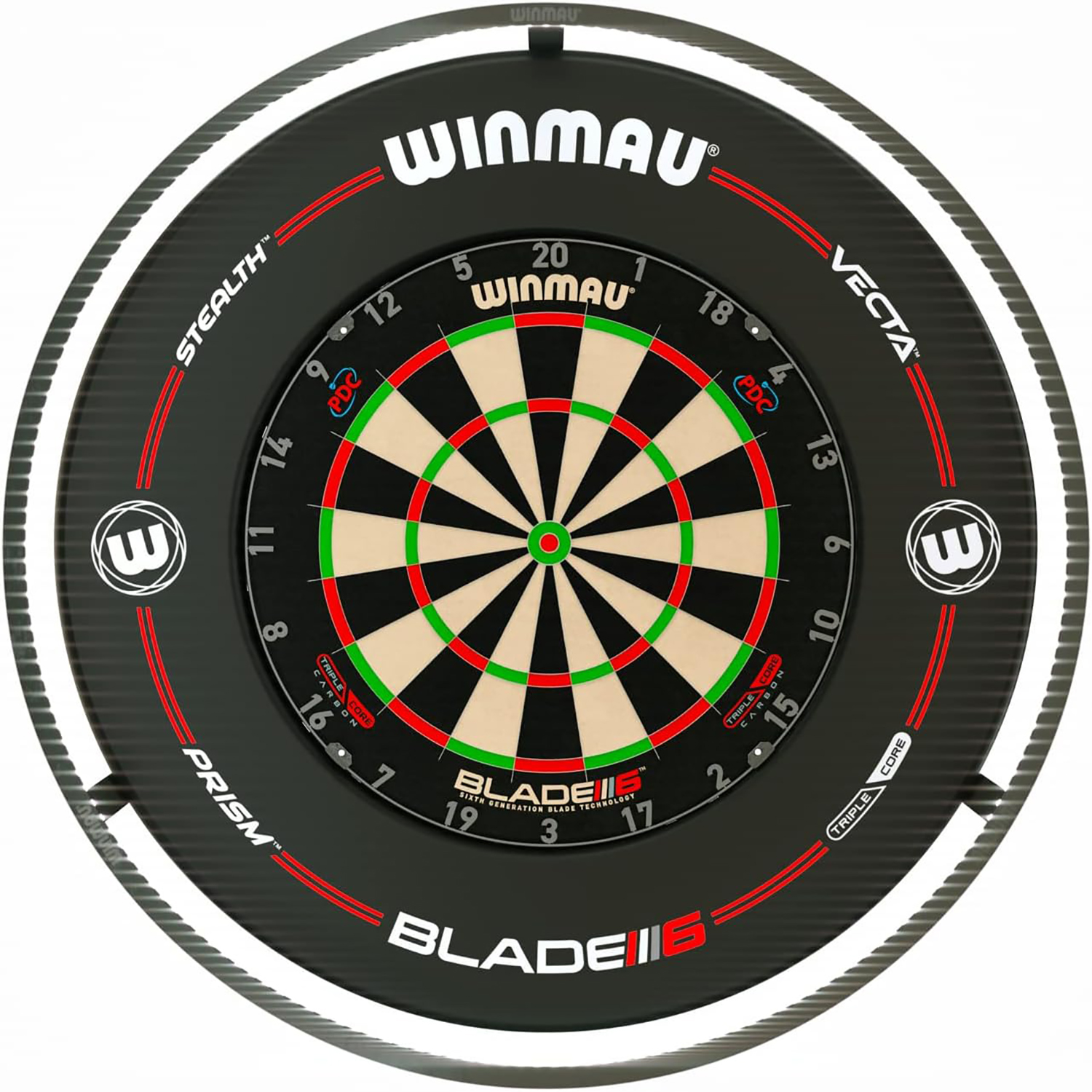 Winmau Dartboard Triple Core + Plasma Beleuchtung + Pro-Line Surrround