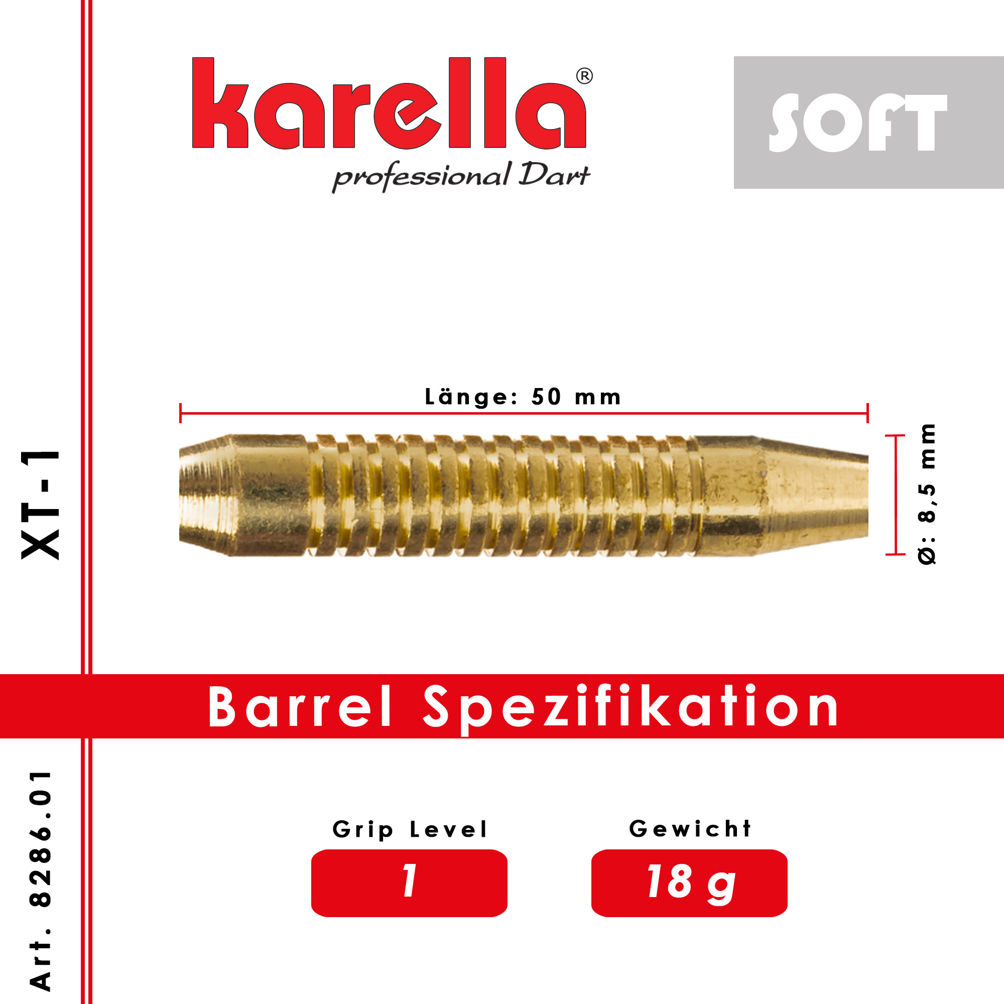Softdart Karella XT-Serie  XT-1  - 18g Dartpfeile