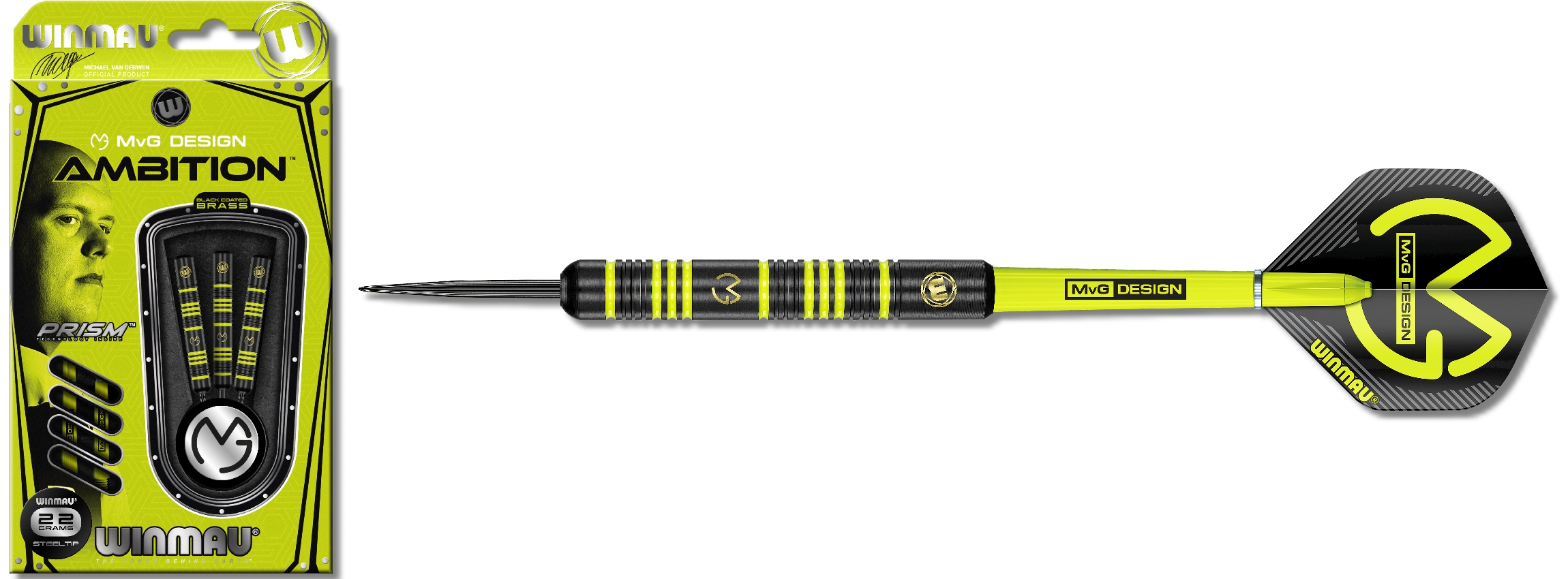Steeldart Winmau MvG Ambition 1233-22g Dartpfeile