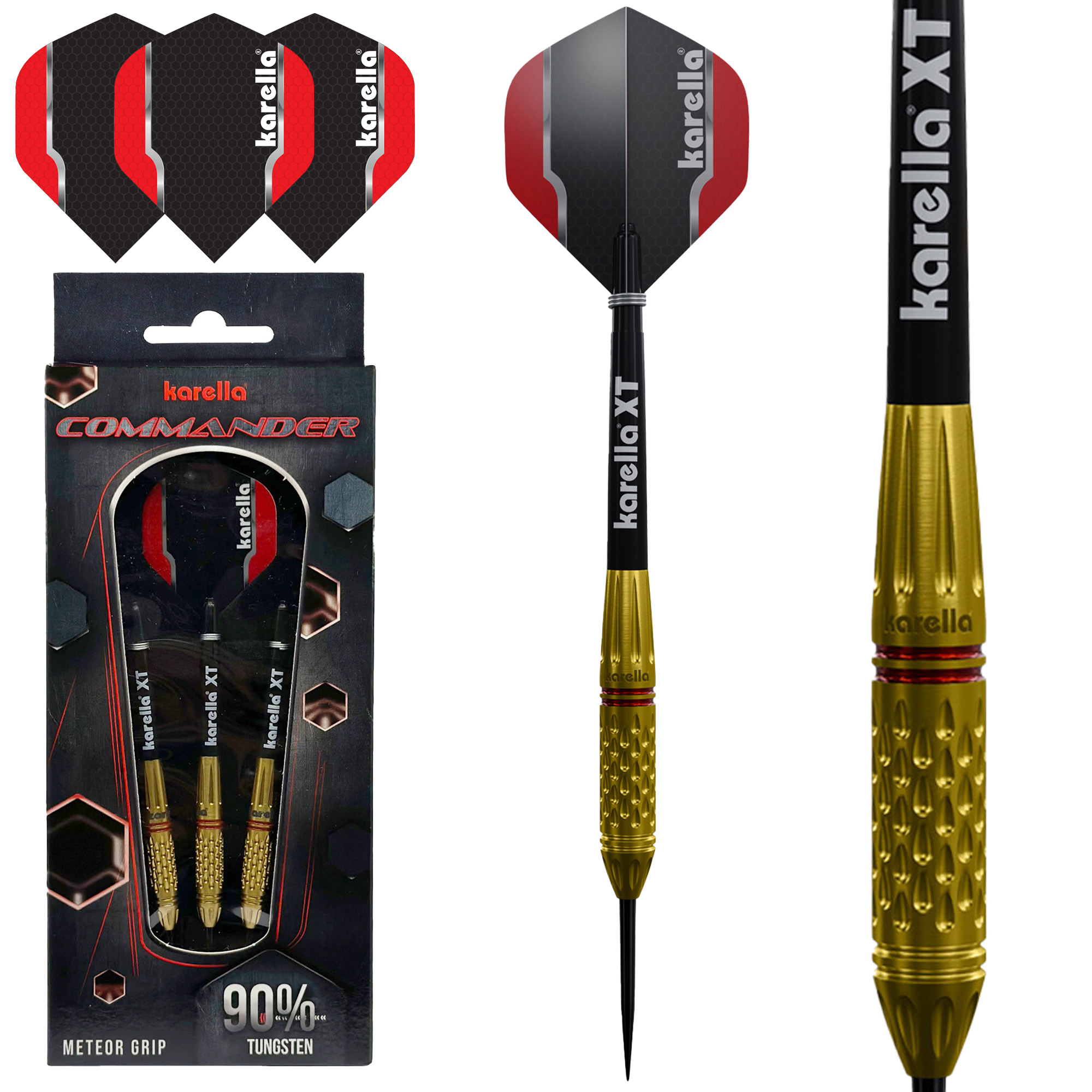 Steeldart Karella Commander, gold, 90% Tungsten, 24g Dartpfeile