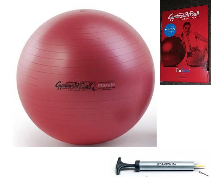 Original "PEZZI"® GymnastikBall MAXAFE® Kit2 65 cm rot